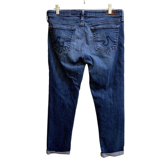 AG Adriano Goldschmied Women Jean 30R 33x26 Blue Stilt Roll Up Cigarette Low Ris - Picture 4 of 11